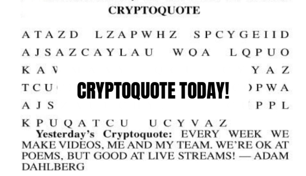 cryptoquote today